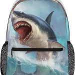 Zaino squalo, borsa a tracolla per la scuola, con squalo, stile casual, da viaggio, per laptop, Grigio shark, 11.4(L) X 8(W) X 16(H) inch : Amazon.it: Moda