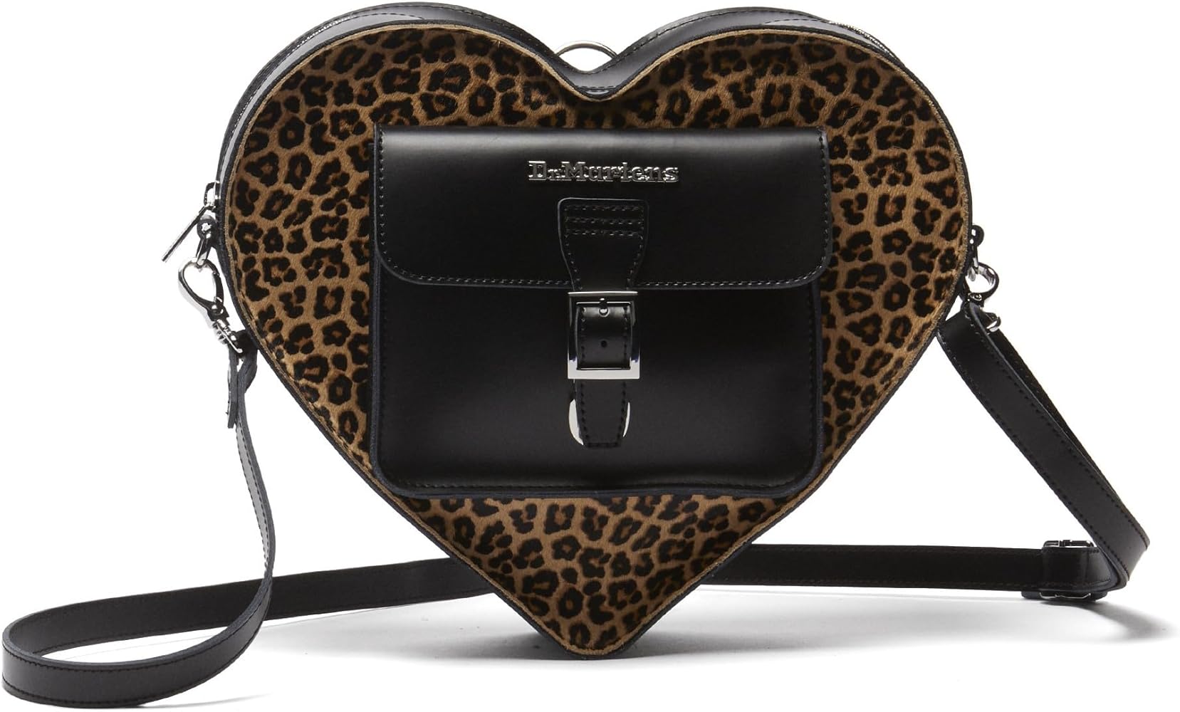 zaino-dottor-martens-204opi-1.jpg Dr. Martens Zaino trasparente a forma di cuore, Kiev nero + leopardo Hair on, Mini : Amazon.it: Moda - immagine 1