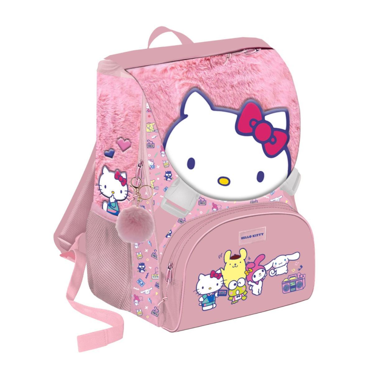 zaino-hello-kitty-000tgv-1.jpg Cr Group Zaino scuola estensibile in peluche hello kitty and friends 255030 8445484567007 - immagine 1